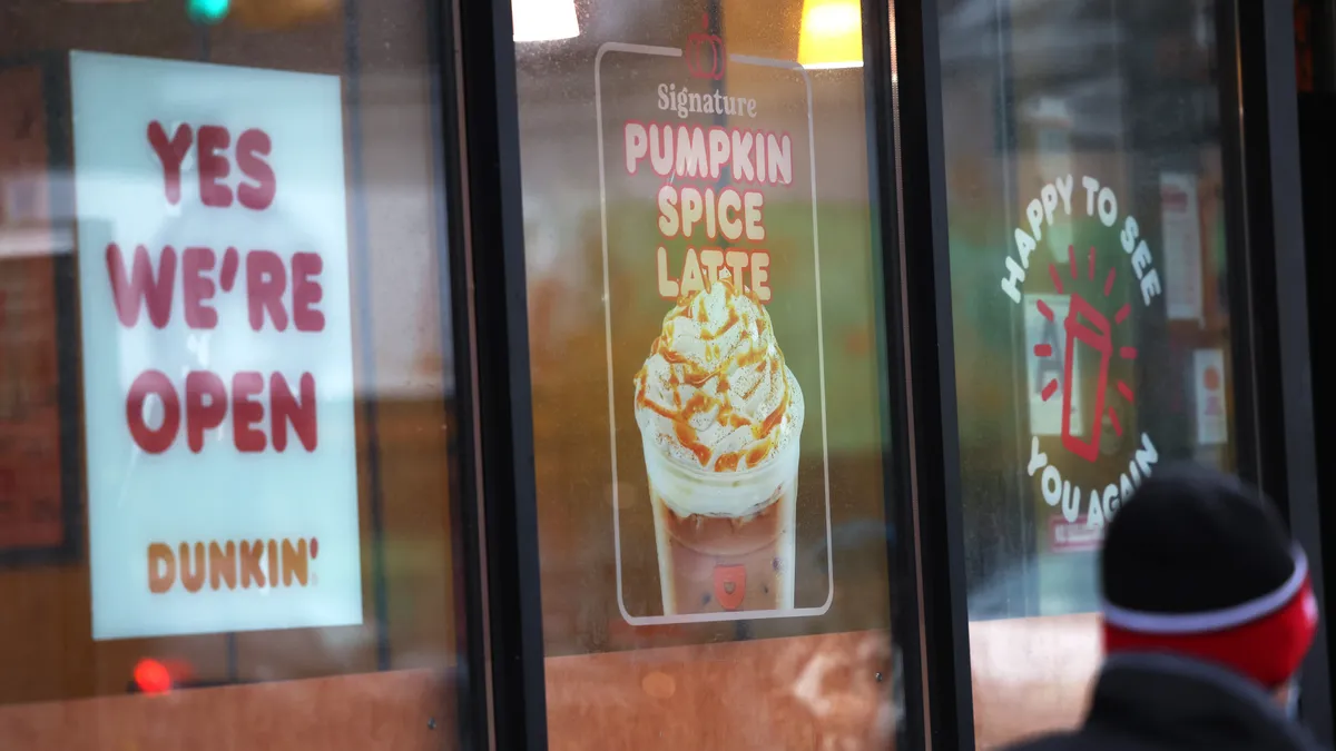 Dunkin' signage is shown