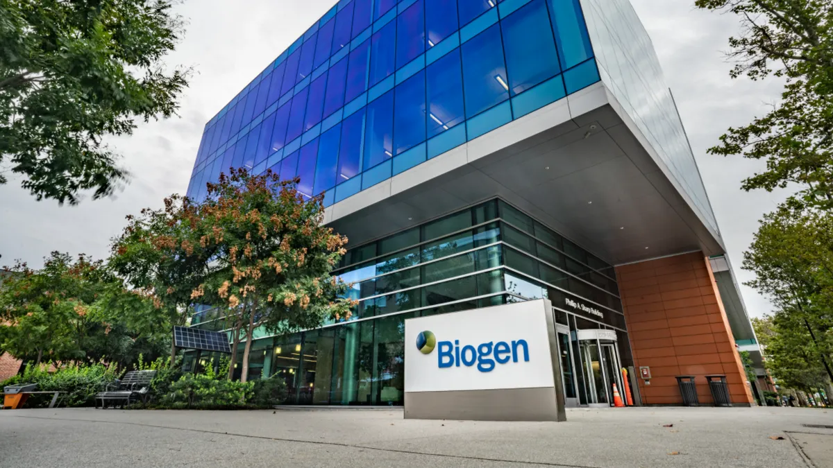 A photo of a Biogen building