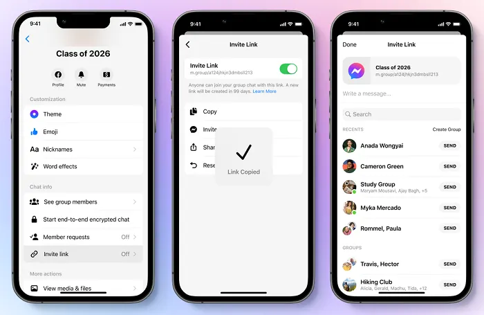 Messenger Group Invite Links