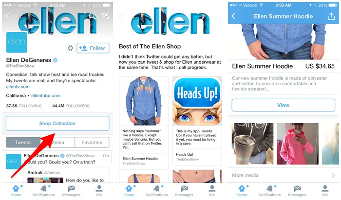 Twitter Product and Place Collections