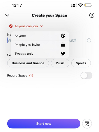 Spaces audience restrictions