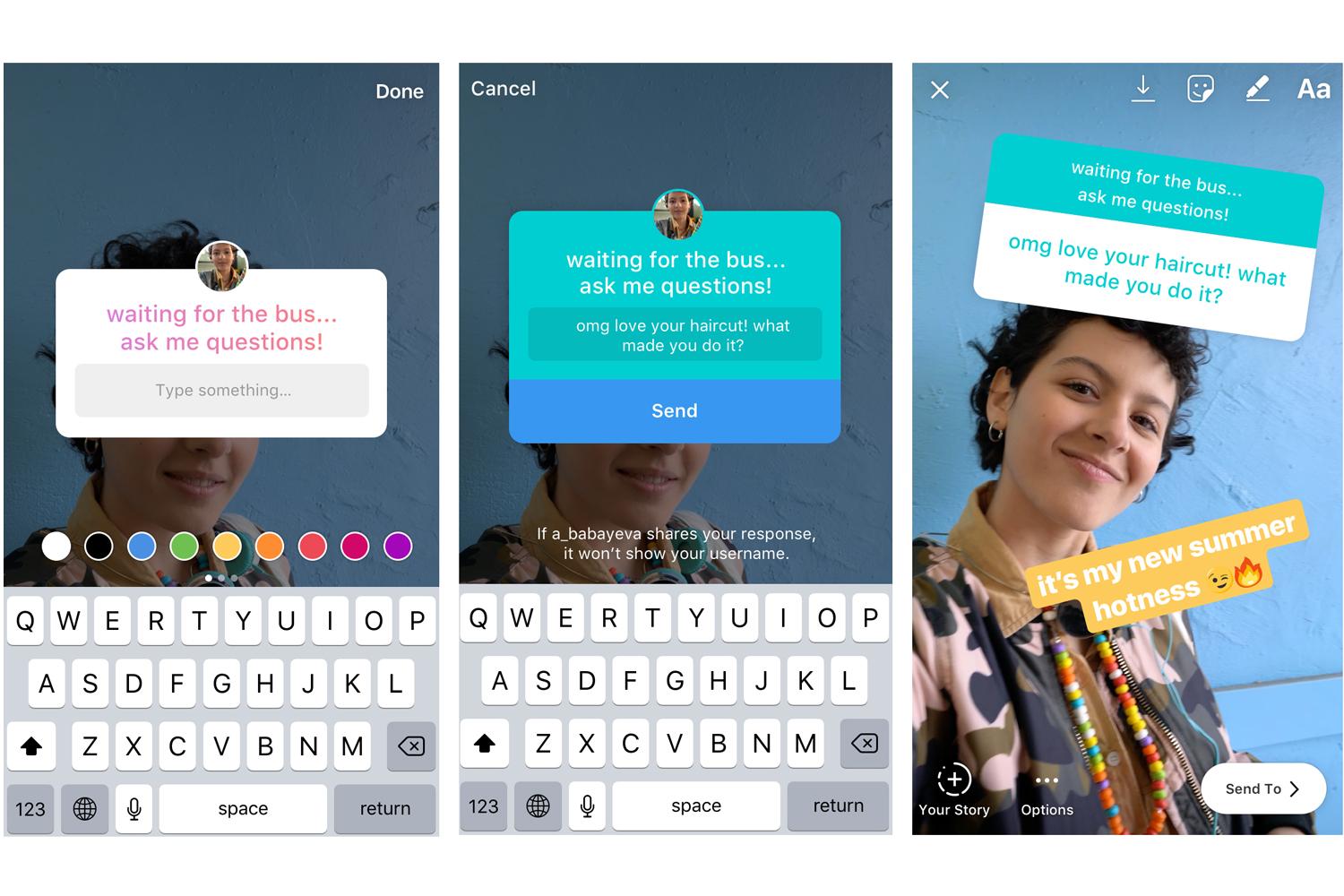 Instagram Story questions