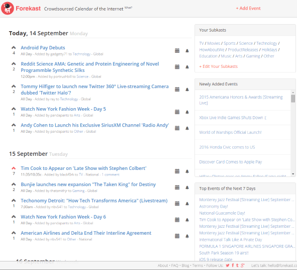 Forekast screenshot