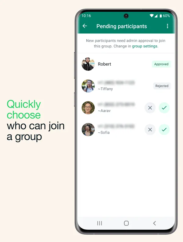 WhatsApp groups in common
