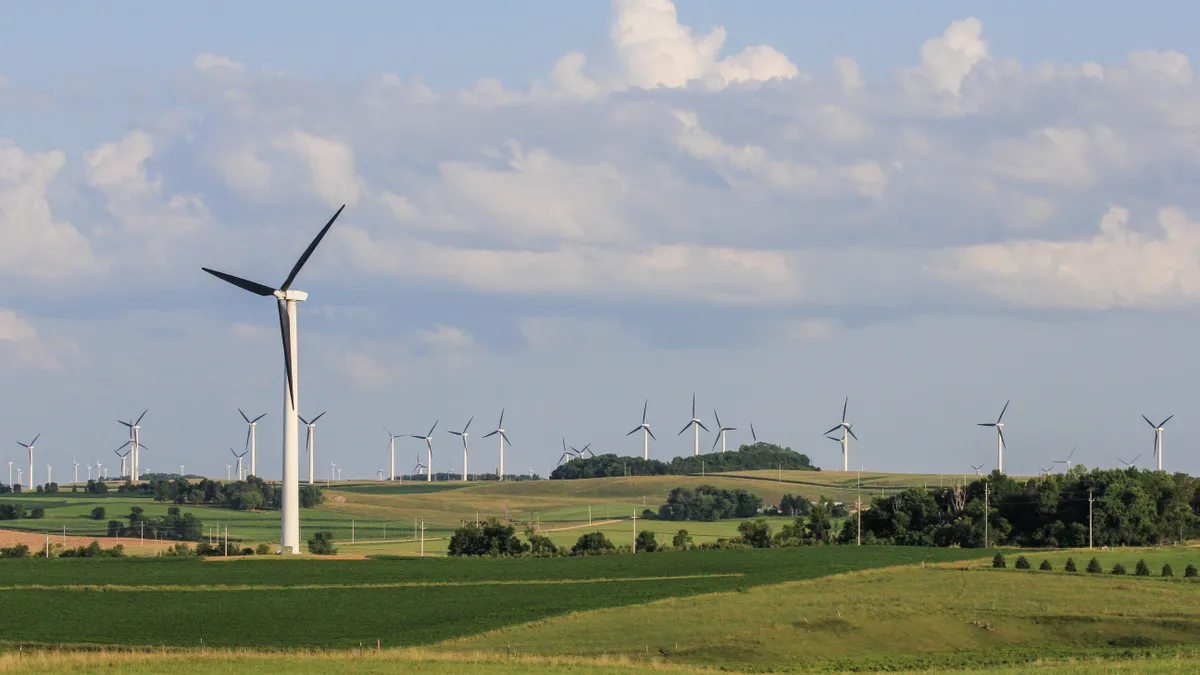 Wind turbines on the Buffalo Ridge in southwest Minnesota.