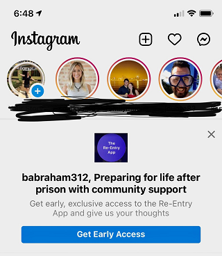 Facebook Rentry App alert