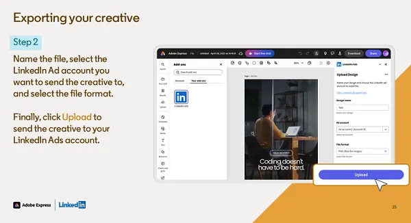 LinkedIn Adobe Express