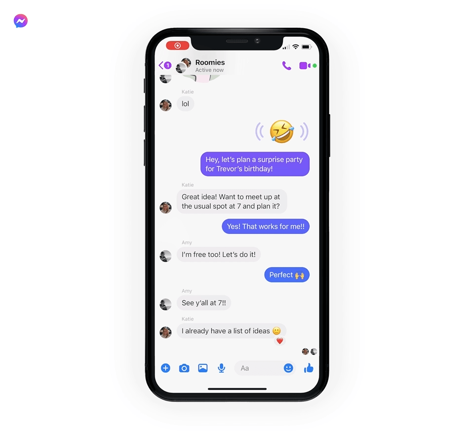 Facebook Messenger Word Effects