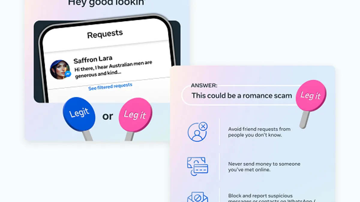 Meta romance scams