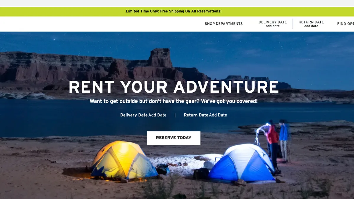 Eddie Bauer's gear rental program