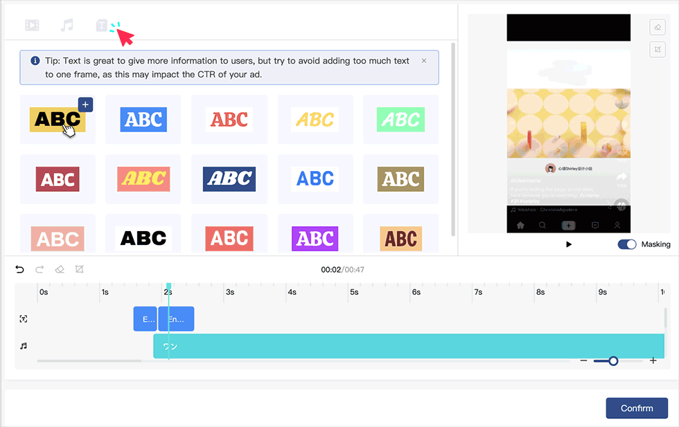 TikTok video editor