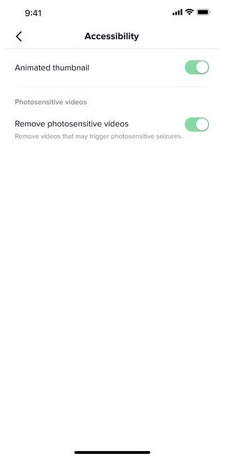 TikTok photosensitivity