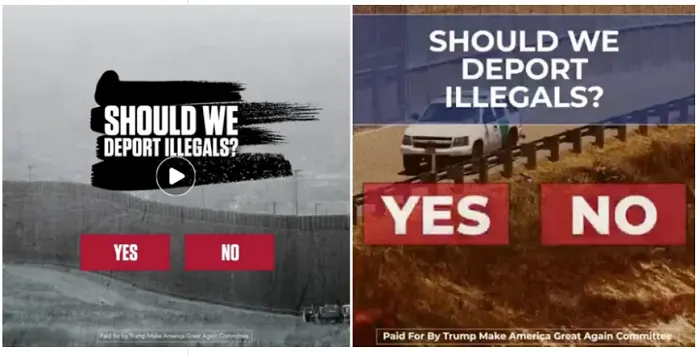Trump Facebook ad example