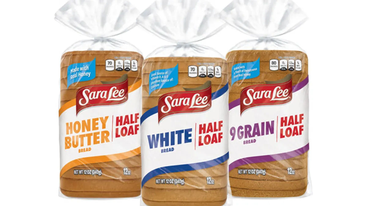 A Sara Lee Half Loaf made by Bimbo Bakeries US