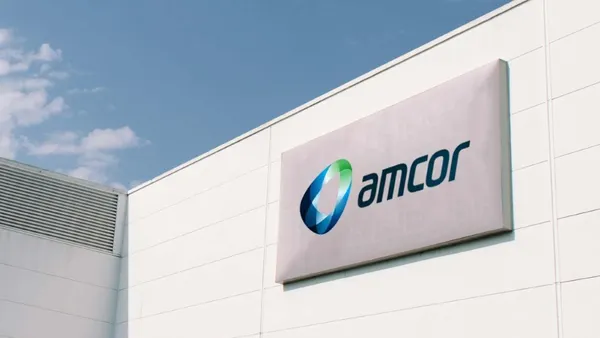 An Amcor sign on a building