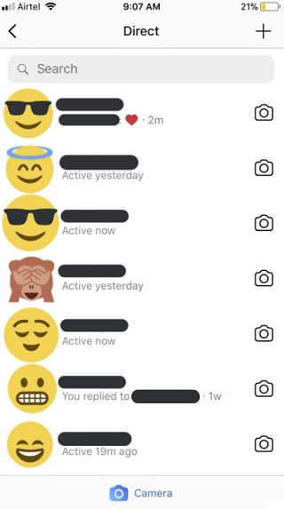 Instagram active in testing