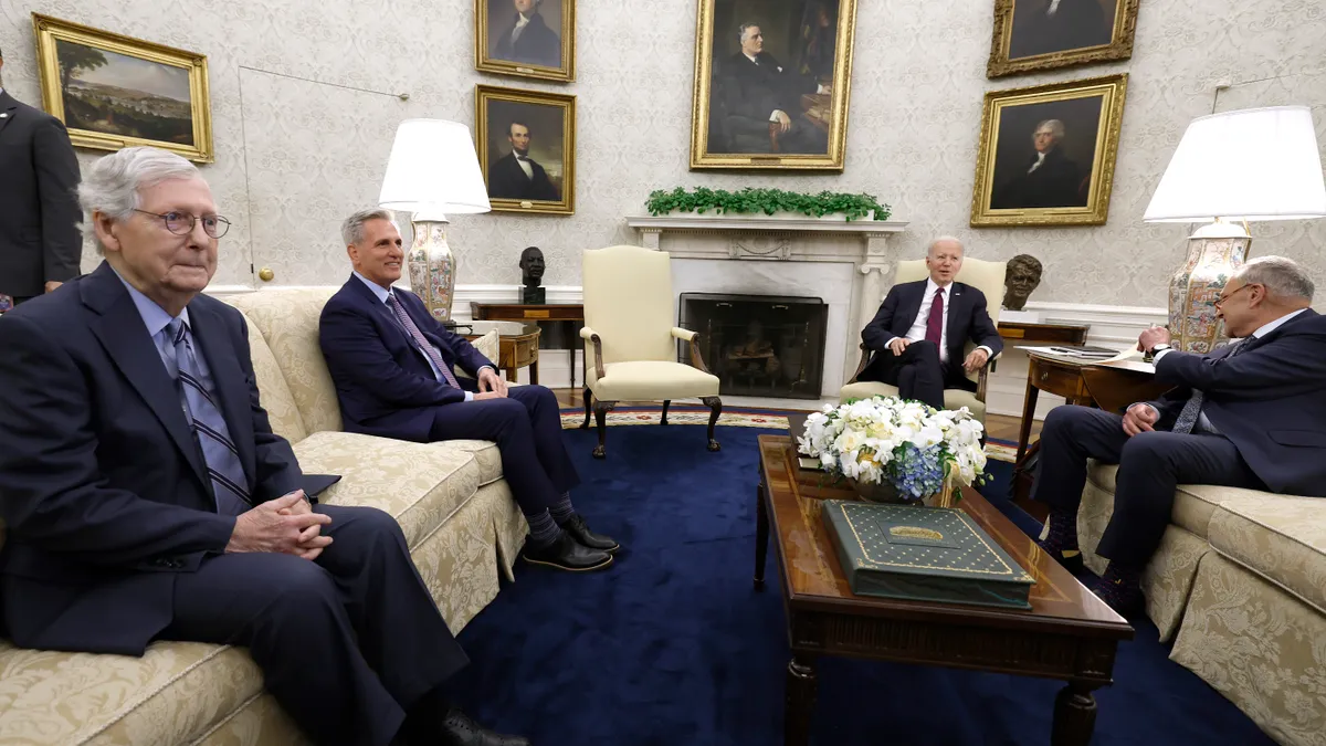 Congressional leaders at the White House