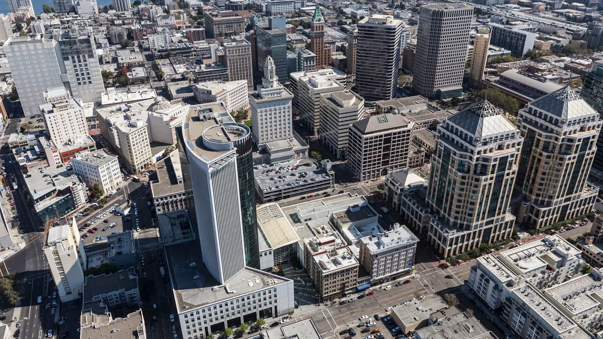 Aerial view of Oakland, California.