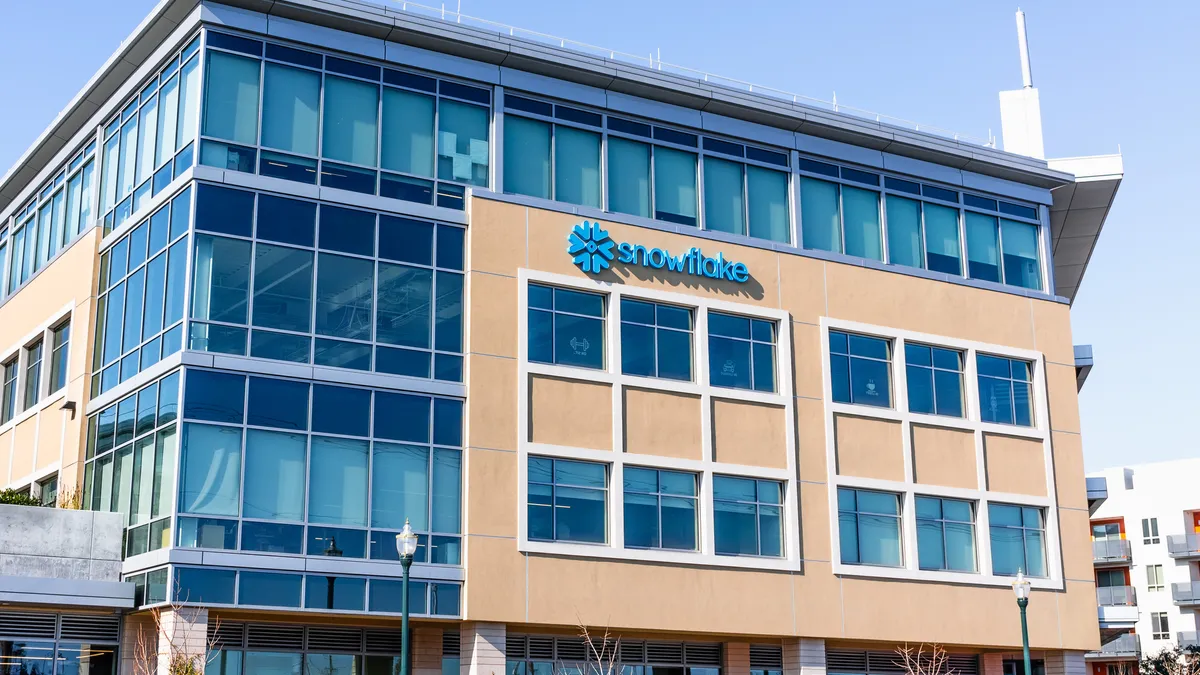 Snowflake corporate headquarters in San Mateo, California on Feb. 19, 2020.