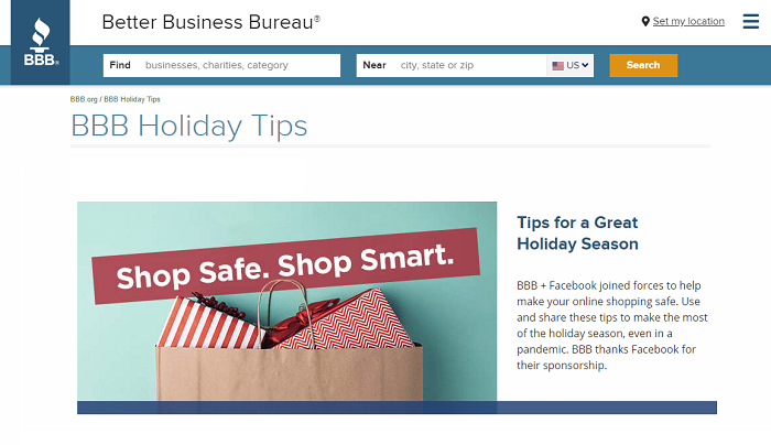 Better Business Bureau site