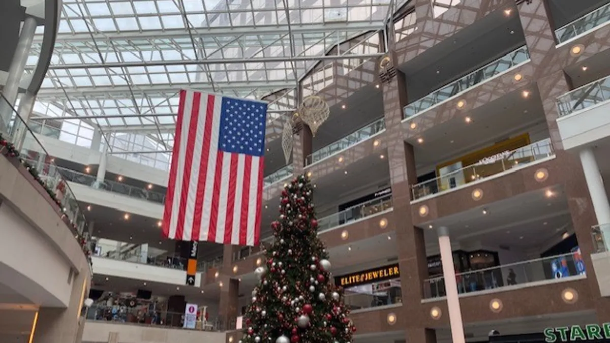 A Simon Mall during the holiday season in Arlington, Virginia.