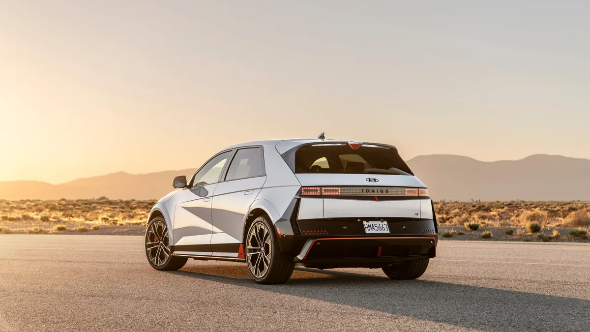 The 2025 Hyundai Ioniq 5 N's exterior.