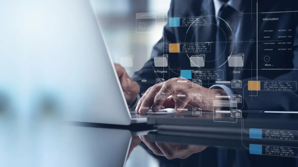 Document management system DMS illustration