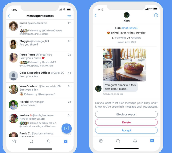 Twitter DM additions