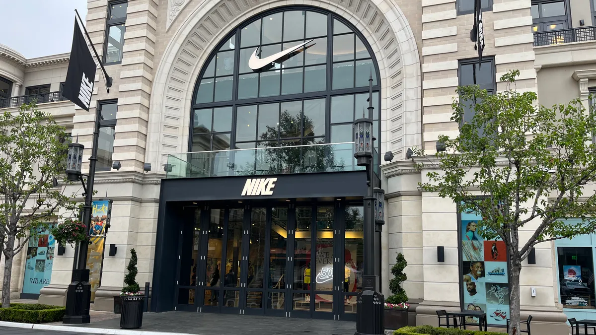 A Nike storefront at The Grove shopping center in Los Angeles, California.