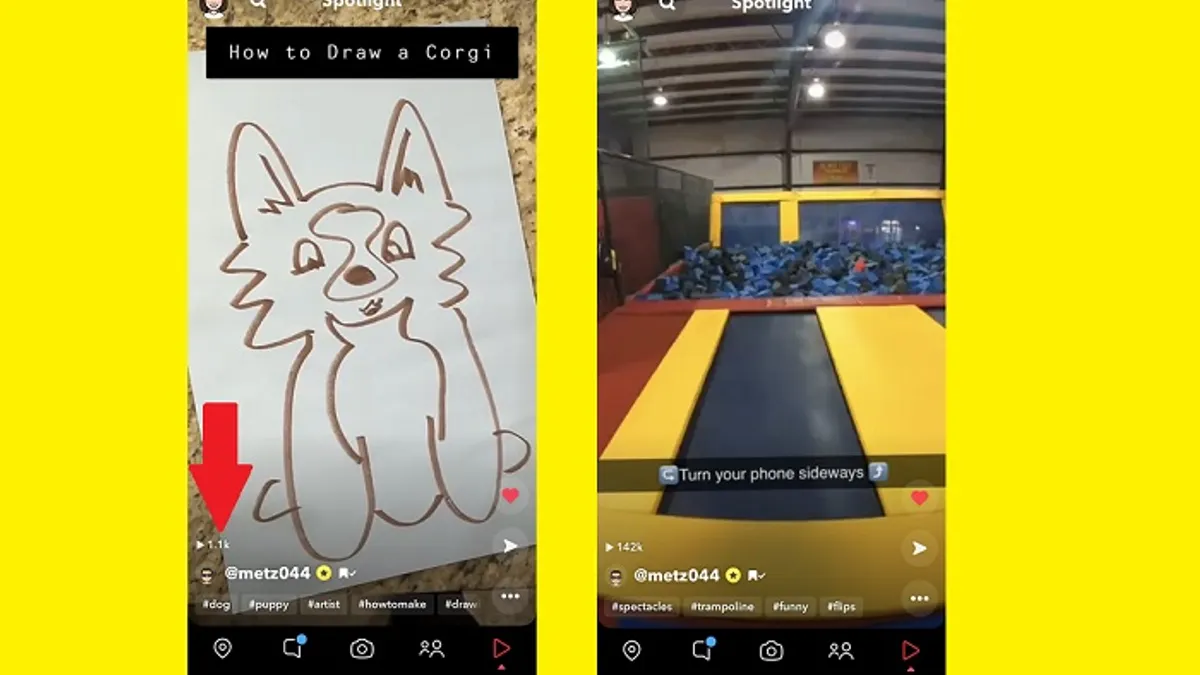 Snapchat Spotlight view counts