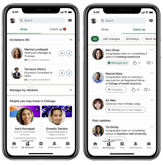 LinkedIn networking update