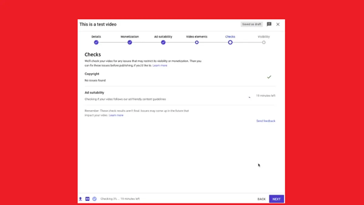 YouTube Checks