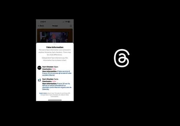 Factcheck Meta Image Meta Begins Testing Fact-Check Markers on Threads | Social Media Today