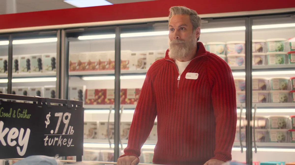 Kris from Target in a holiday campaign