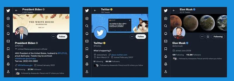 Alternate Twitter checkmarks