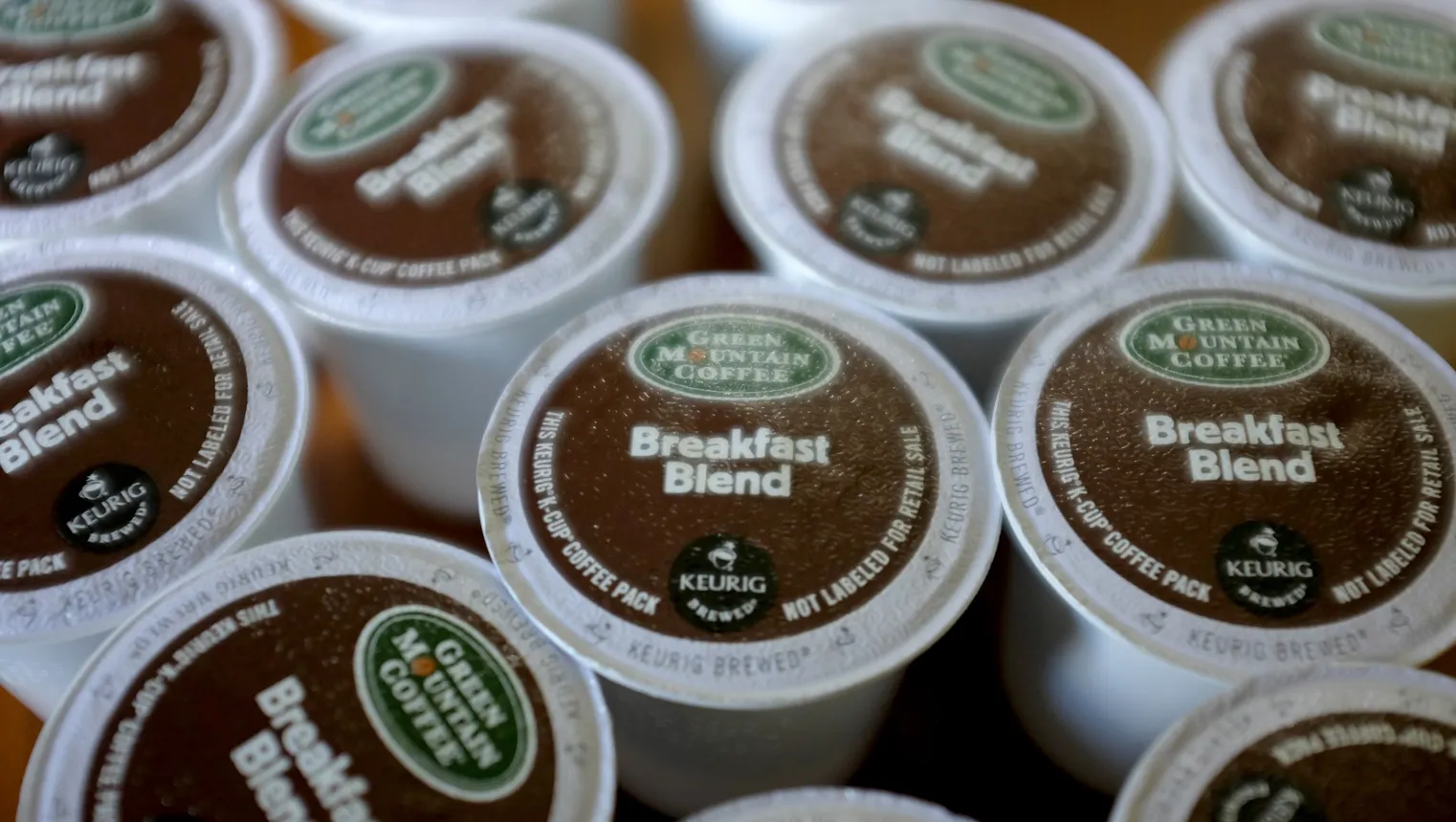 K-Cup coffee packs on display in Florida.