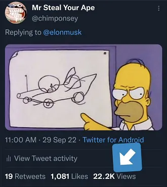 Twitter view count