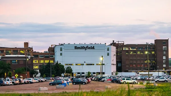 A building with the Smithfield logo is seen