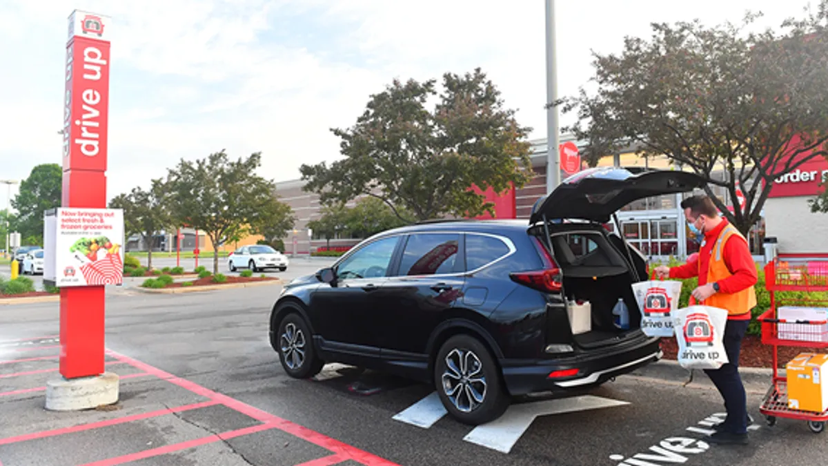 Target tests Starbucks orders and returns at curbside pickup.