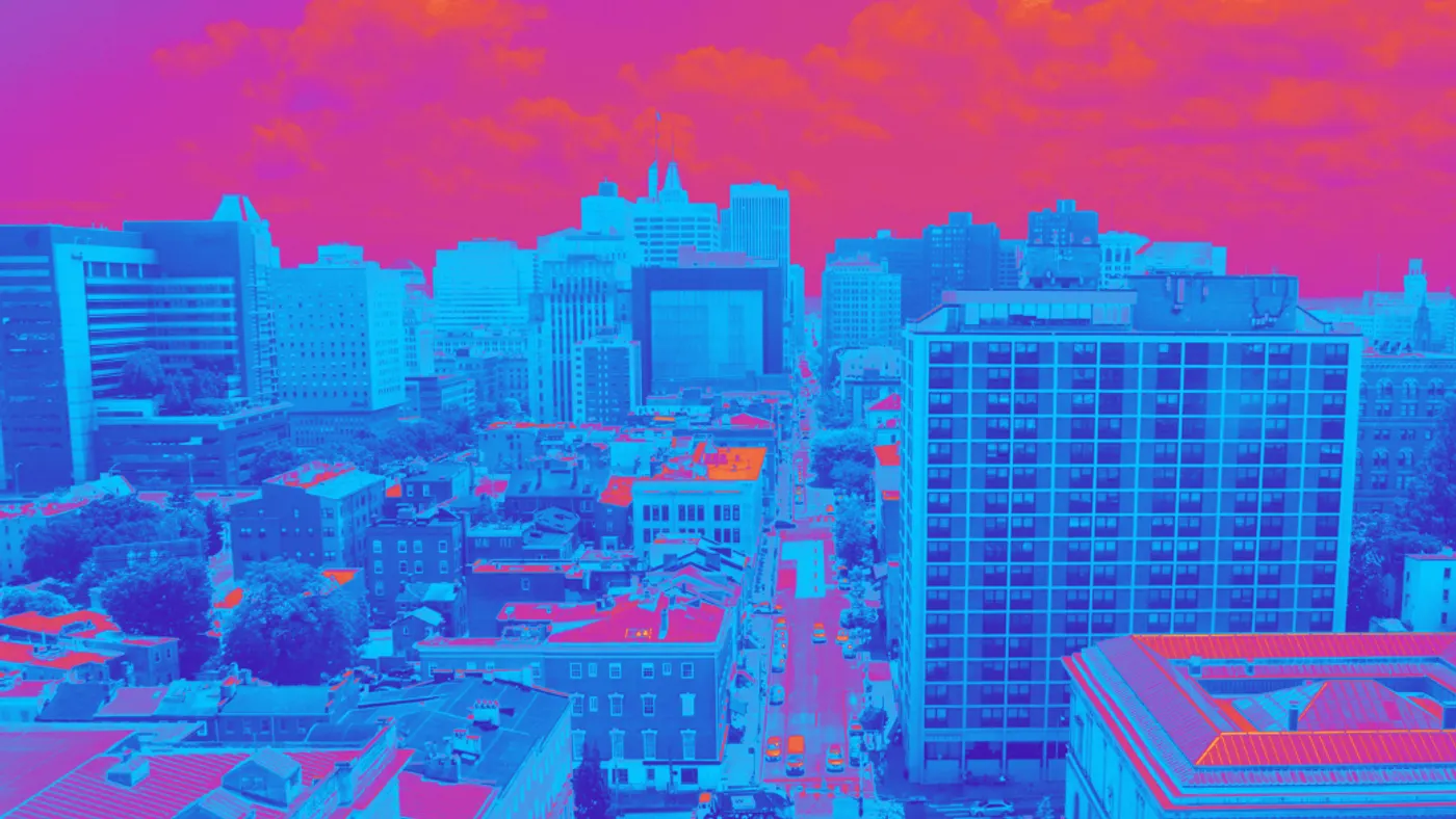 City skyline in abstract colors.