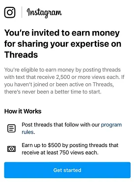 Threads Bonus Program