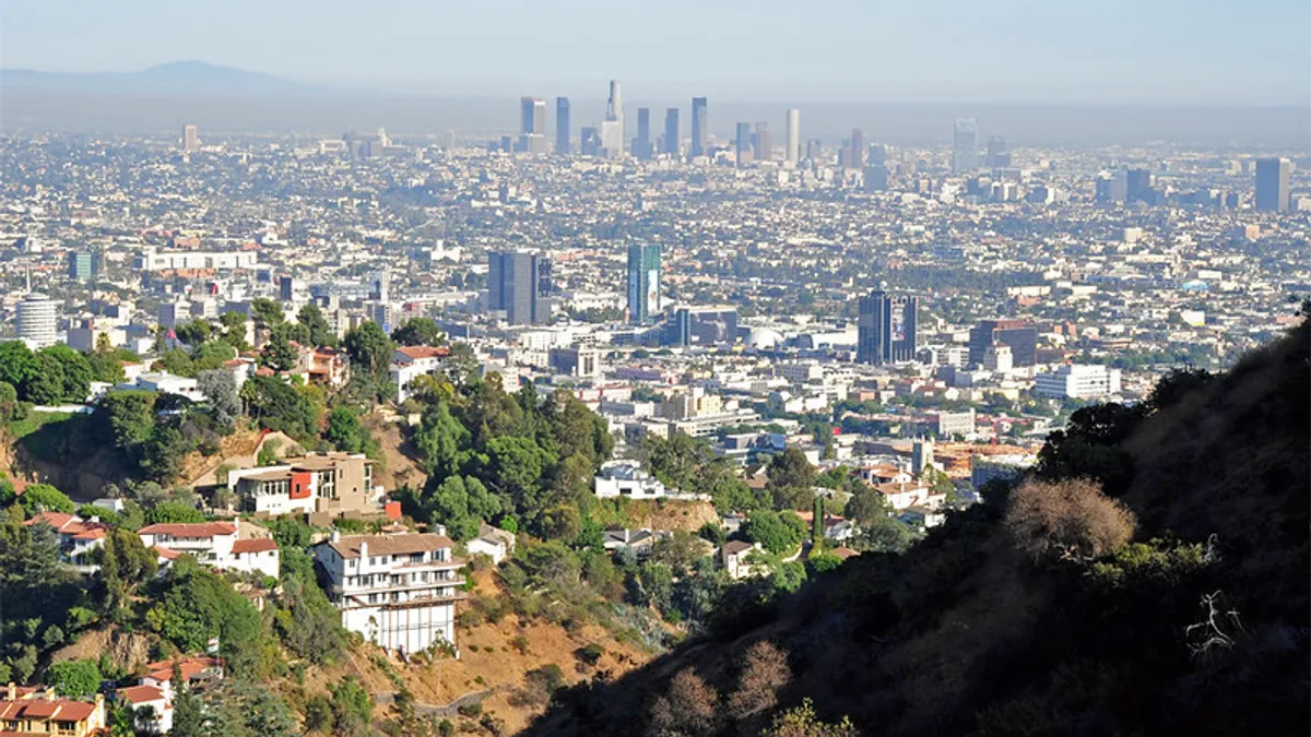 Los Angeles LA skyline