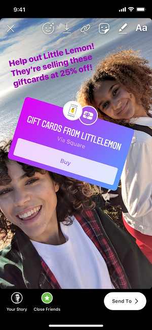 Instagram Fundraising Sticker