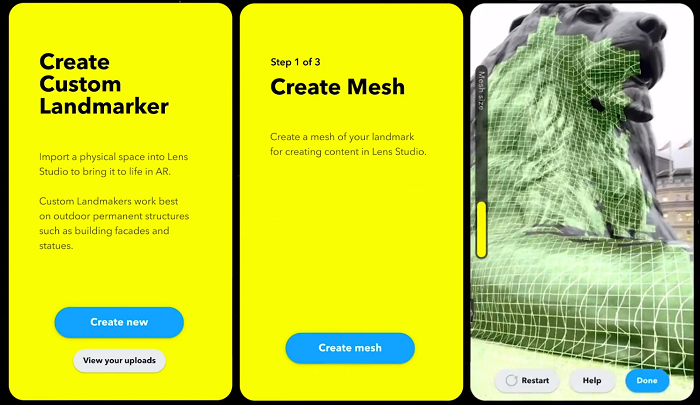 Snapchat custom landmarkers