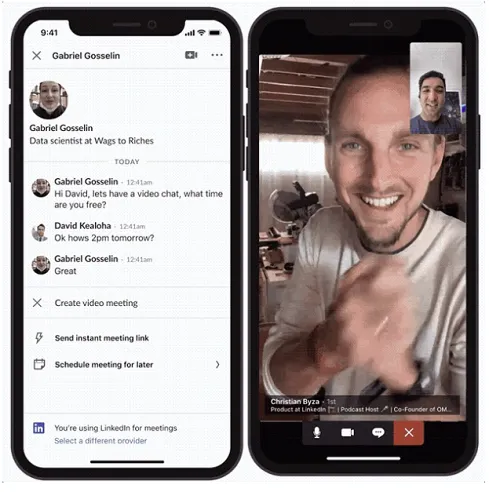 LinkedIn video meeting