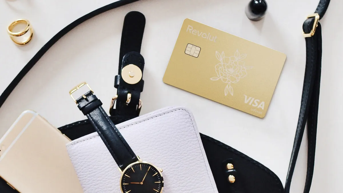 Shot of personalized Revolut Visa card