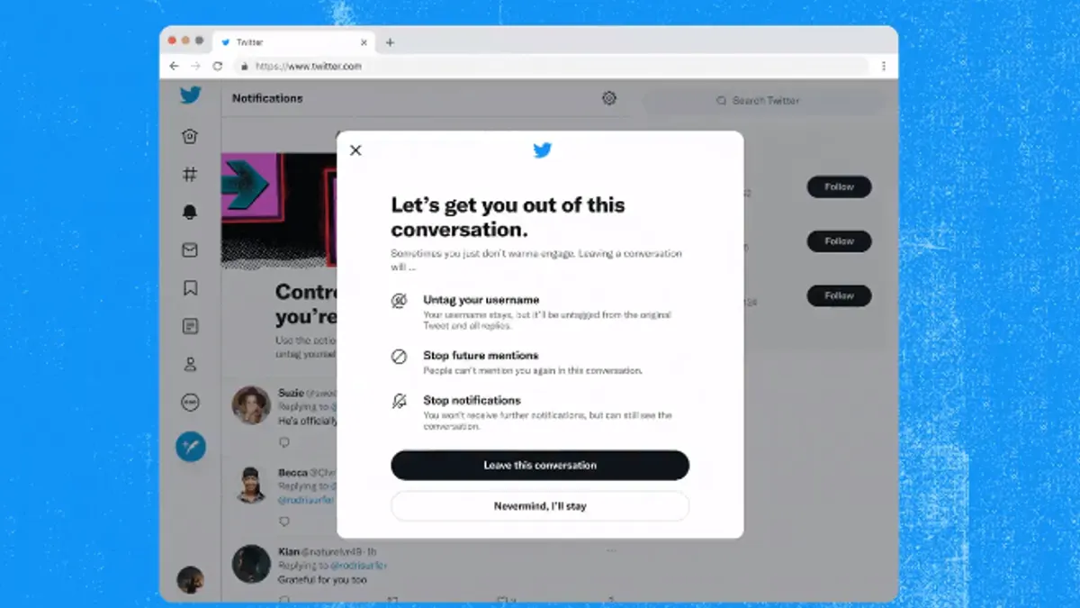 Twitter unmention