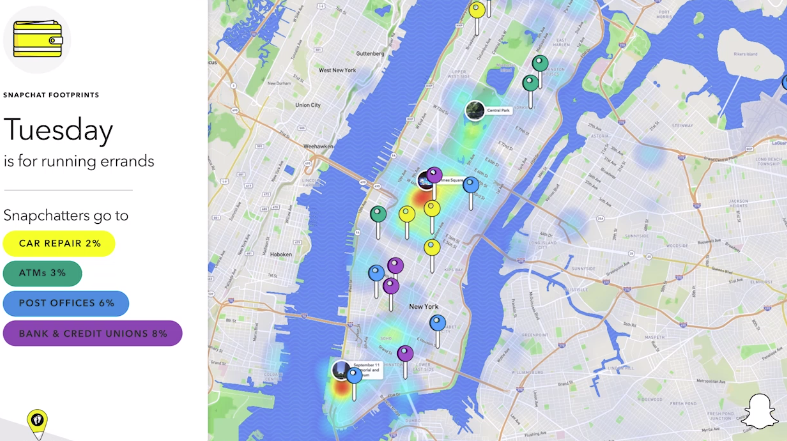 Snapchat Footprints user data