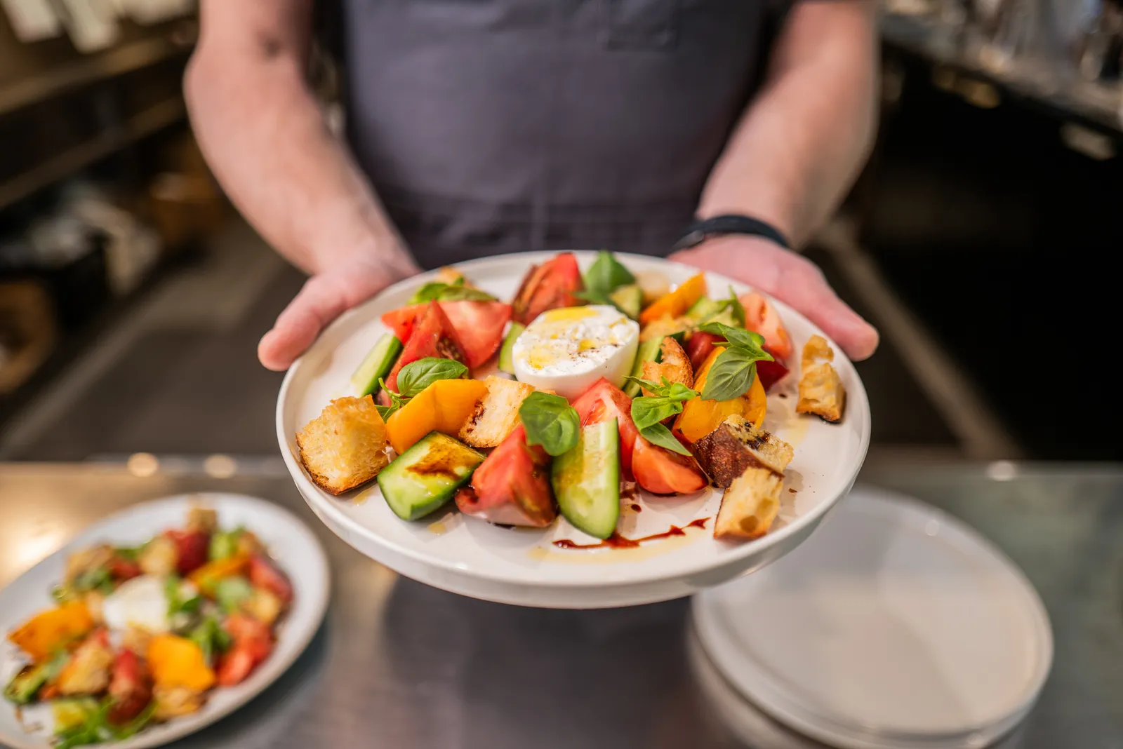 A close-up of a plate of food.