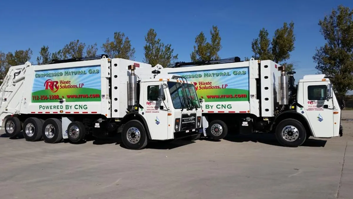 Red River Waste Solutions trucks